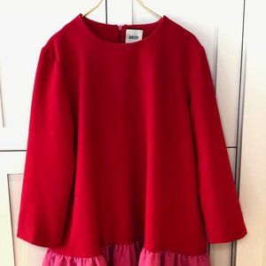 EDIT A-Line Red and Pink Party Dress